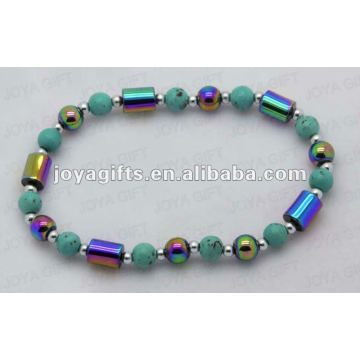 Hematite Rainbow Tube Beaded bracelet